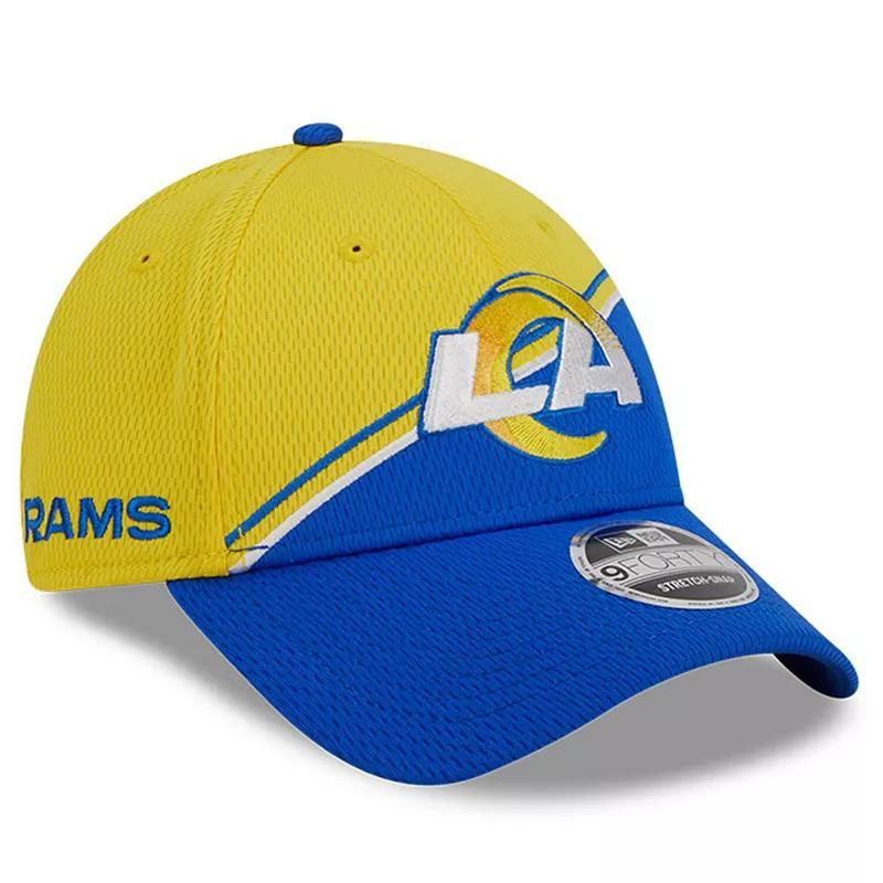 Mens New Era /Royal Los Angeles Rams 2023 Sideline 9FORTY Adjustable Hat Product Image