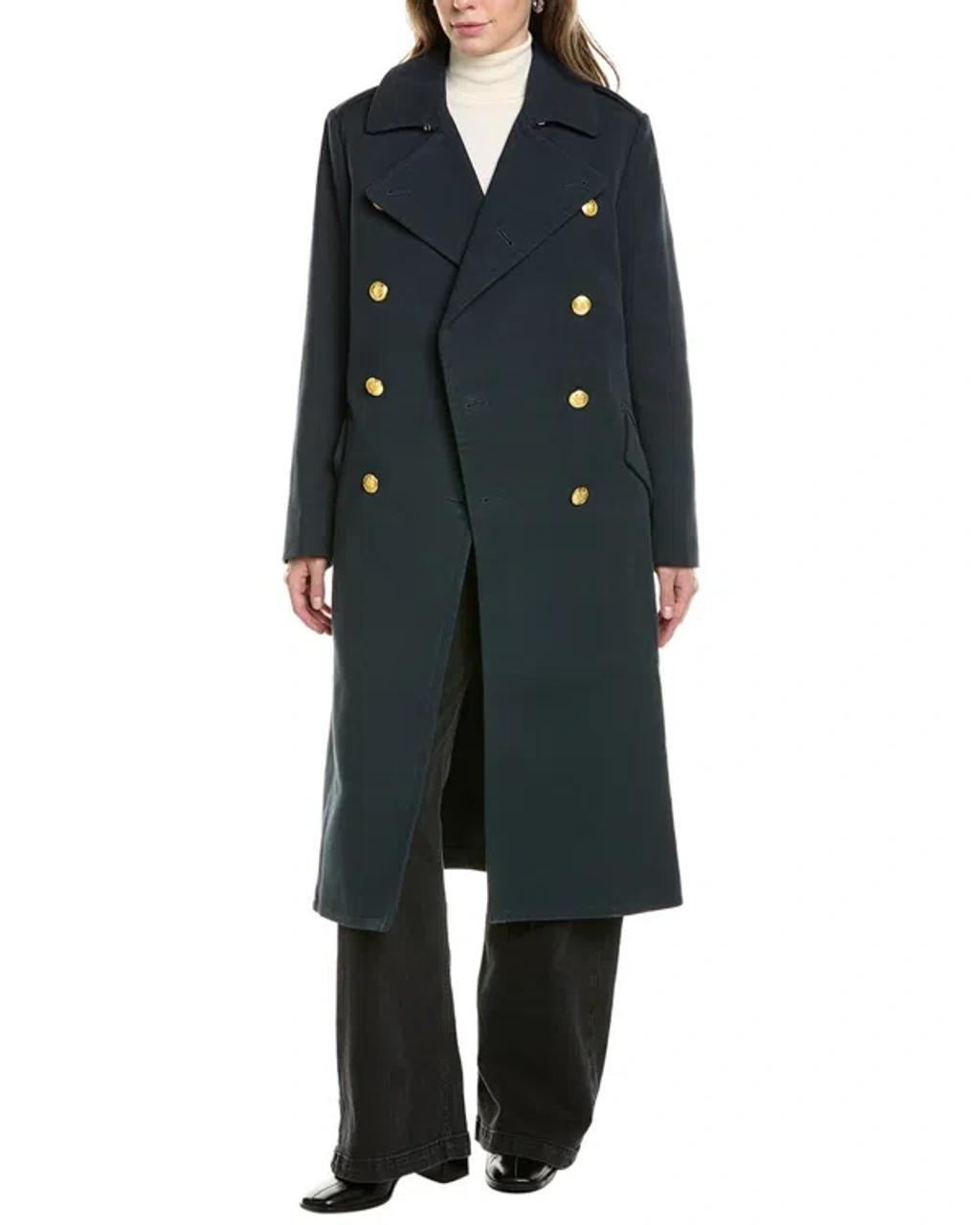 Jackie Twill Coat In Green Product Image