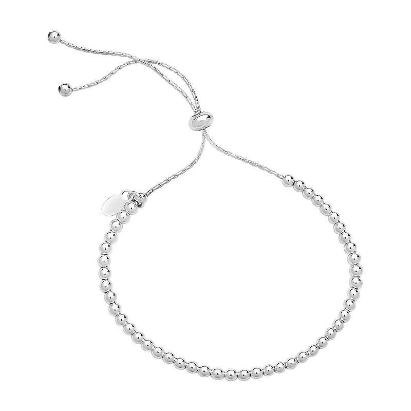 MC Collective Beaded Slider Bracelet, Womens, Silver Tone Product Image