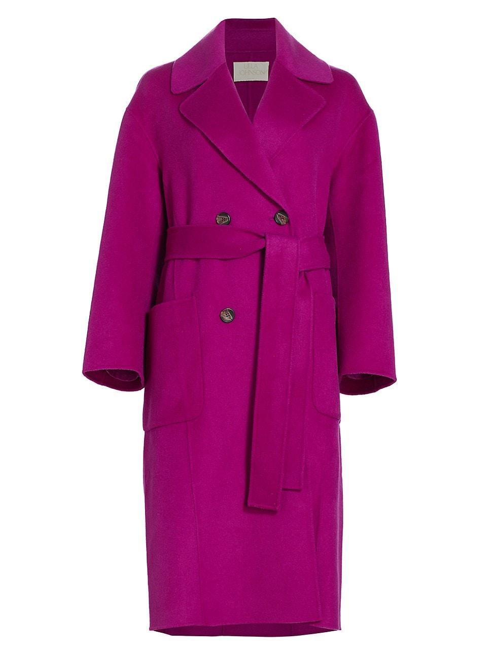 Womens Brigitte Double-Breasted Wool-Blend Coat Product Image