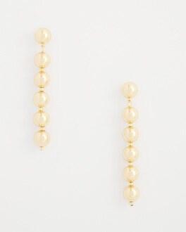 No Droop™ Gold Tone Bead Earrings Product Image