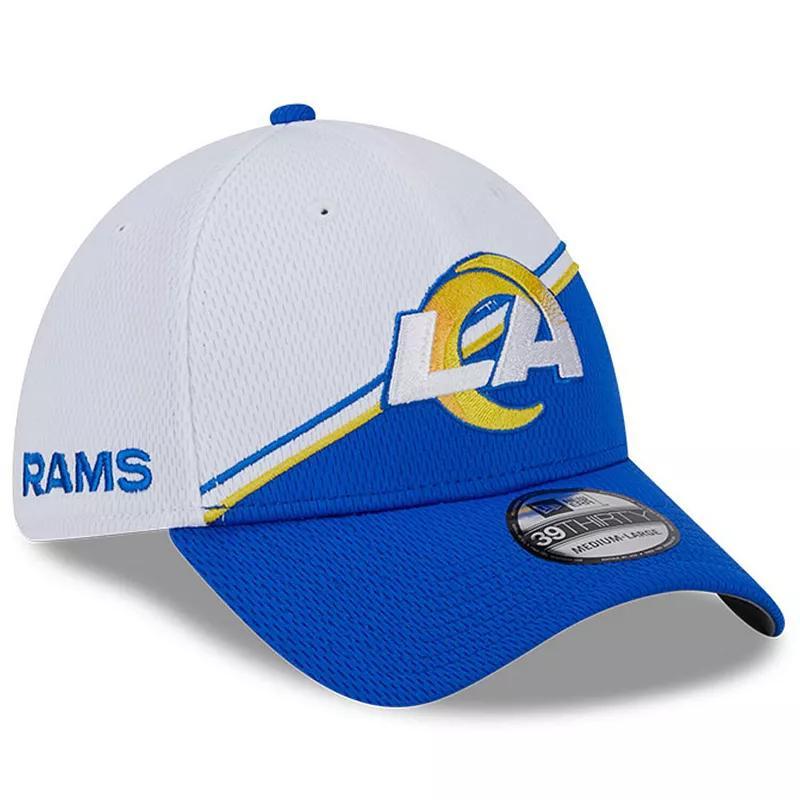 Mens New Era /Royal Los Angeles Rams 2023 Sideline 39THIRTY Flex Hat Product Image