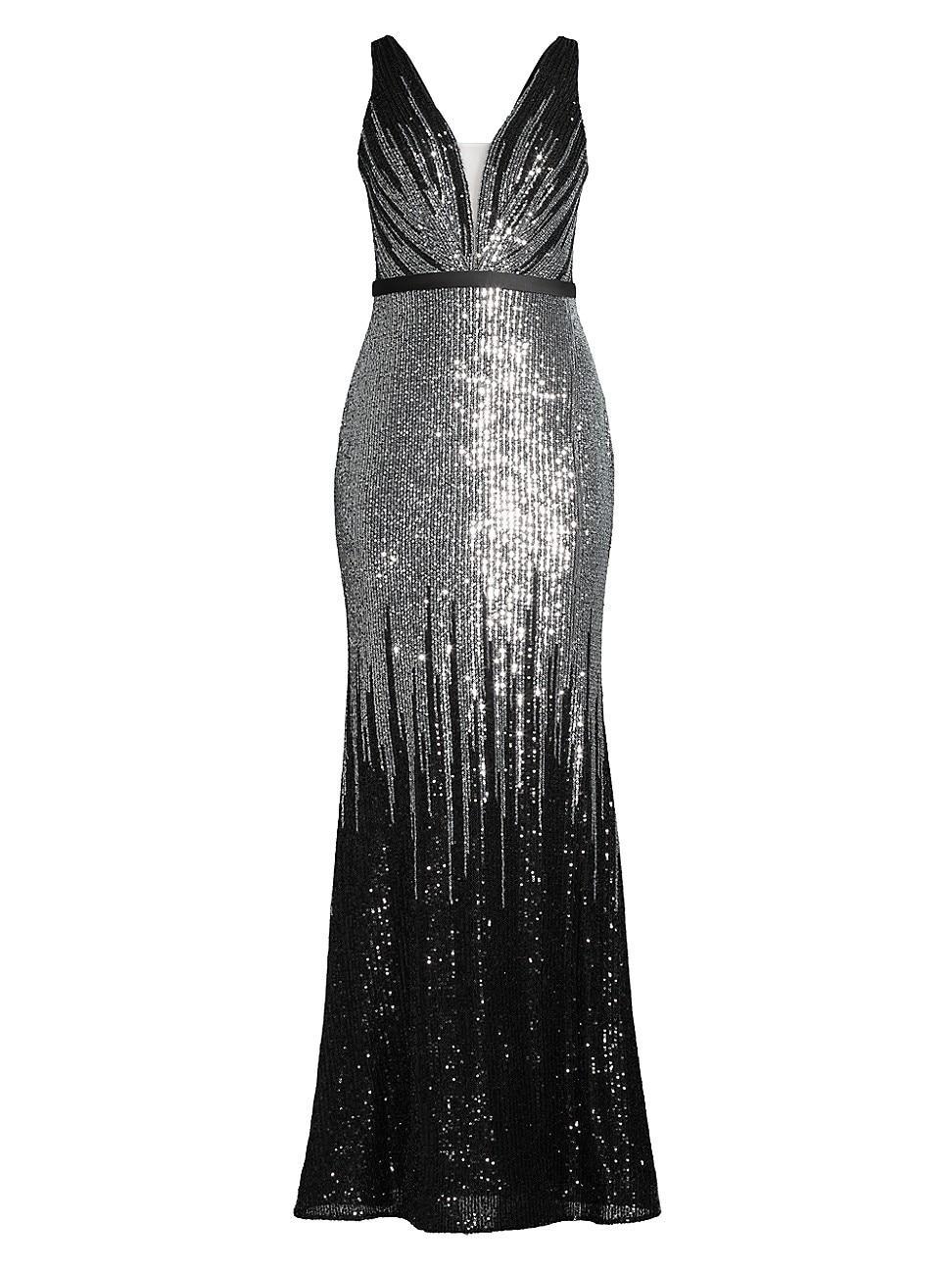 Womens Sequined Sheath Gown Product Image