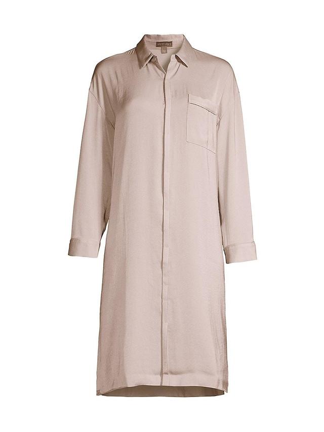 Womens Washed Satin Piped Nightshirt Product Image