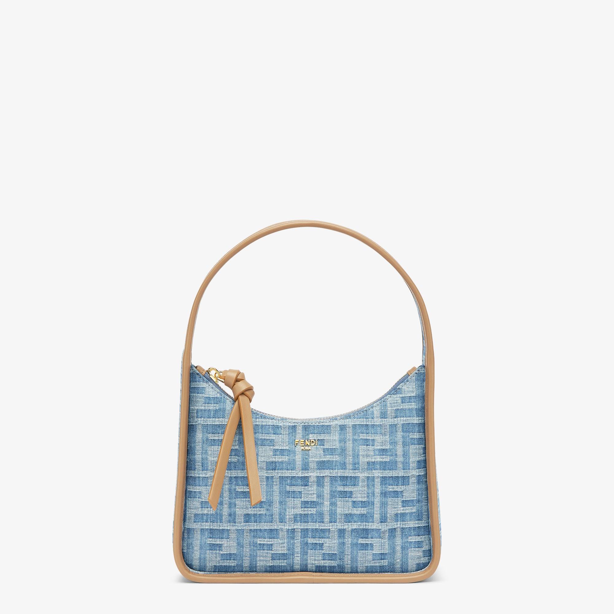 Mini FendessenceLight blue FF denim fabric mini bag Product Image