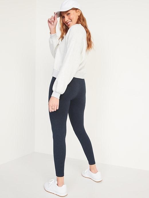 High-Waisted Jersey Ankle Leggings Product Image