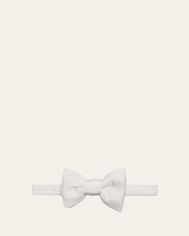 Mens Pre-Tied Moire Silk Bow Tie Product Image