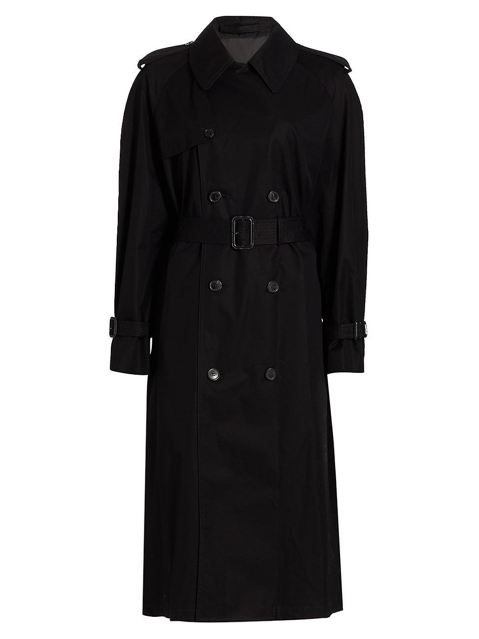 Womens Double-Breasted Trench Coat Product Image