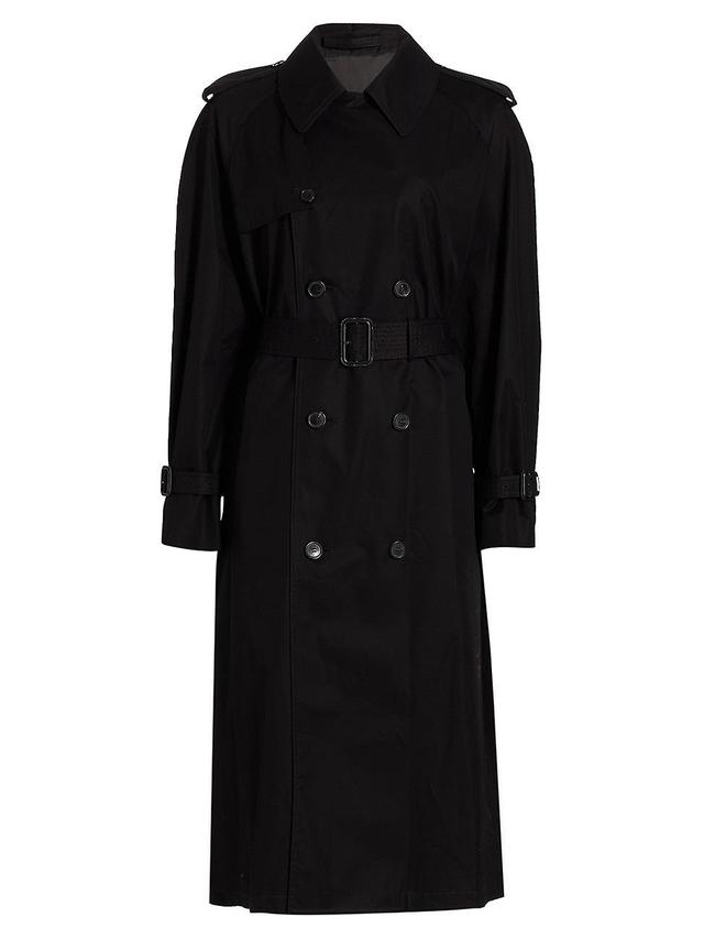 Womens Belted Double-Breasted Trench Coat Product Image