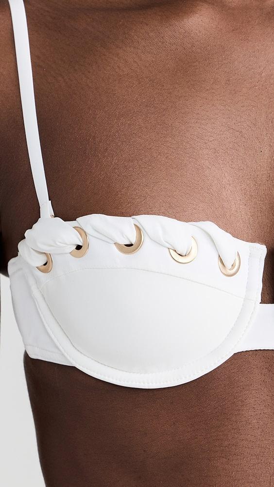 Zimmermann Halliday Eyelet Balconette Bra Bikini Top | Shopbop Product Image