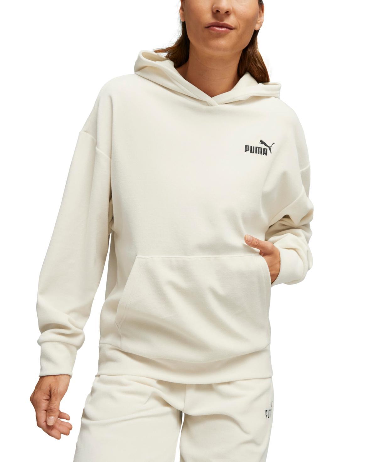 PUMA Essentials Elevated Velour Pullover Hoodie (Astro ) Women's Clothing Product Image