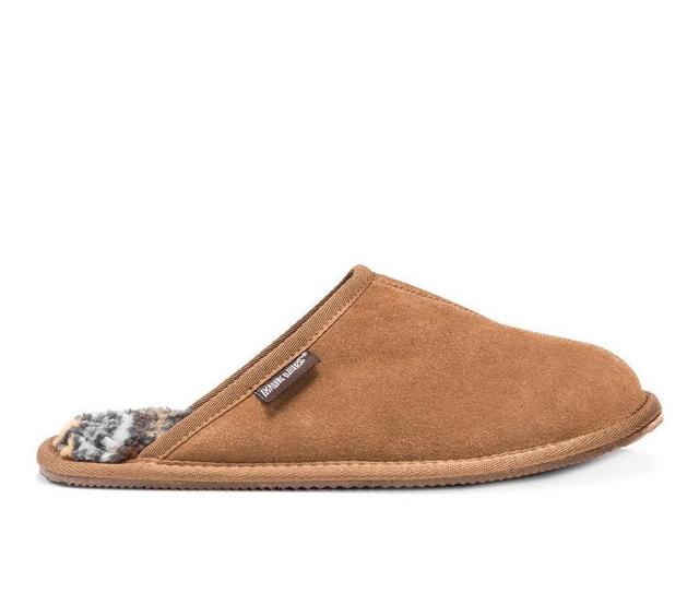 MUK LUKS Men's Dave Printed Berber Suede Slippers Product Image