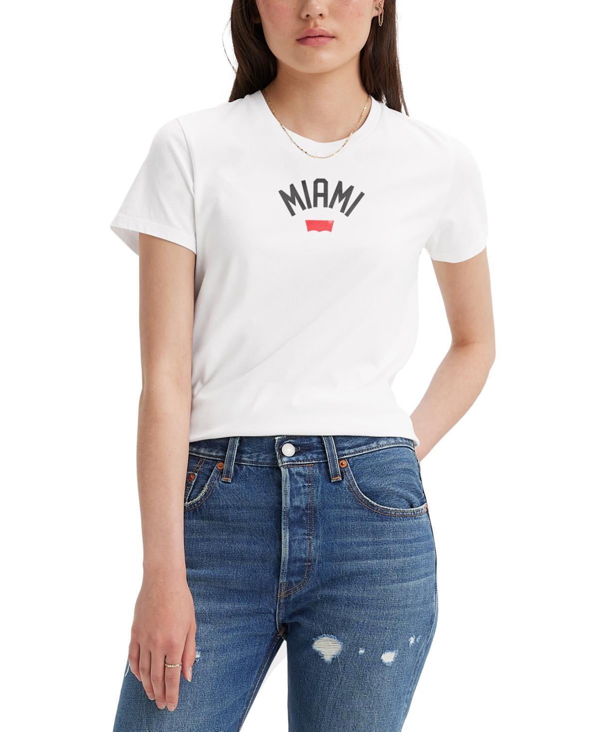 Levis Womens The Perfect Cotton City Graphic T-Shirt Product Image