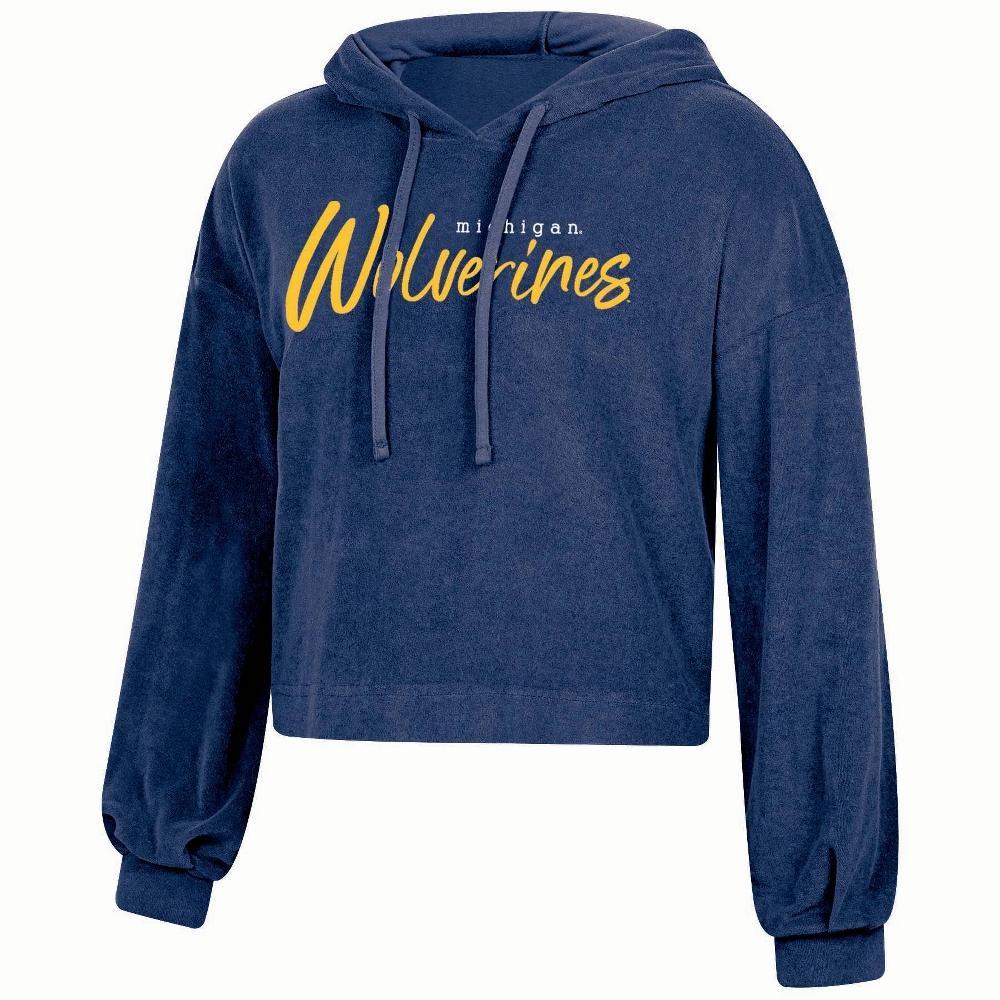 NCAA Michigan Wolverines Womens Terry Hooded Sweatshirt Product Image