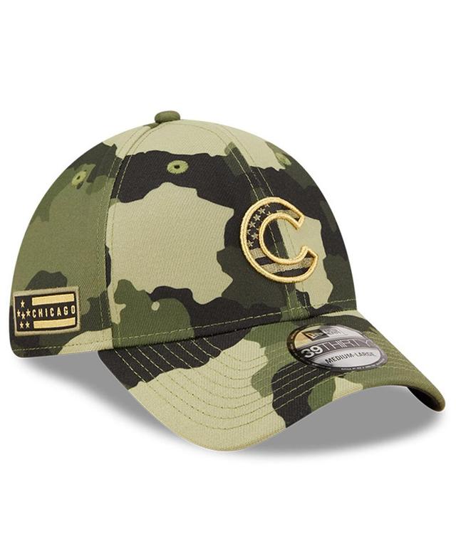 Mens New Era Camo Chicago Cubs 2022 Armed Forces Day 39THIRTY Flex Hat Product Image