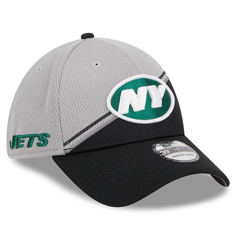 Men's New Era  Gray/Black New York Jets 2023 Sideline 39THIRTY Flex Hat Product Image