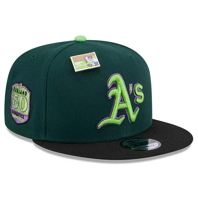 Mens New Era /Black Oakland Athletics Sour Apple Big League Chew Flavor Pack 9FIFTY Snapback Hat Product Image