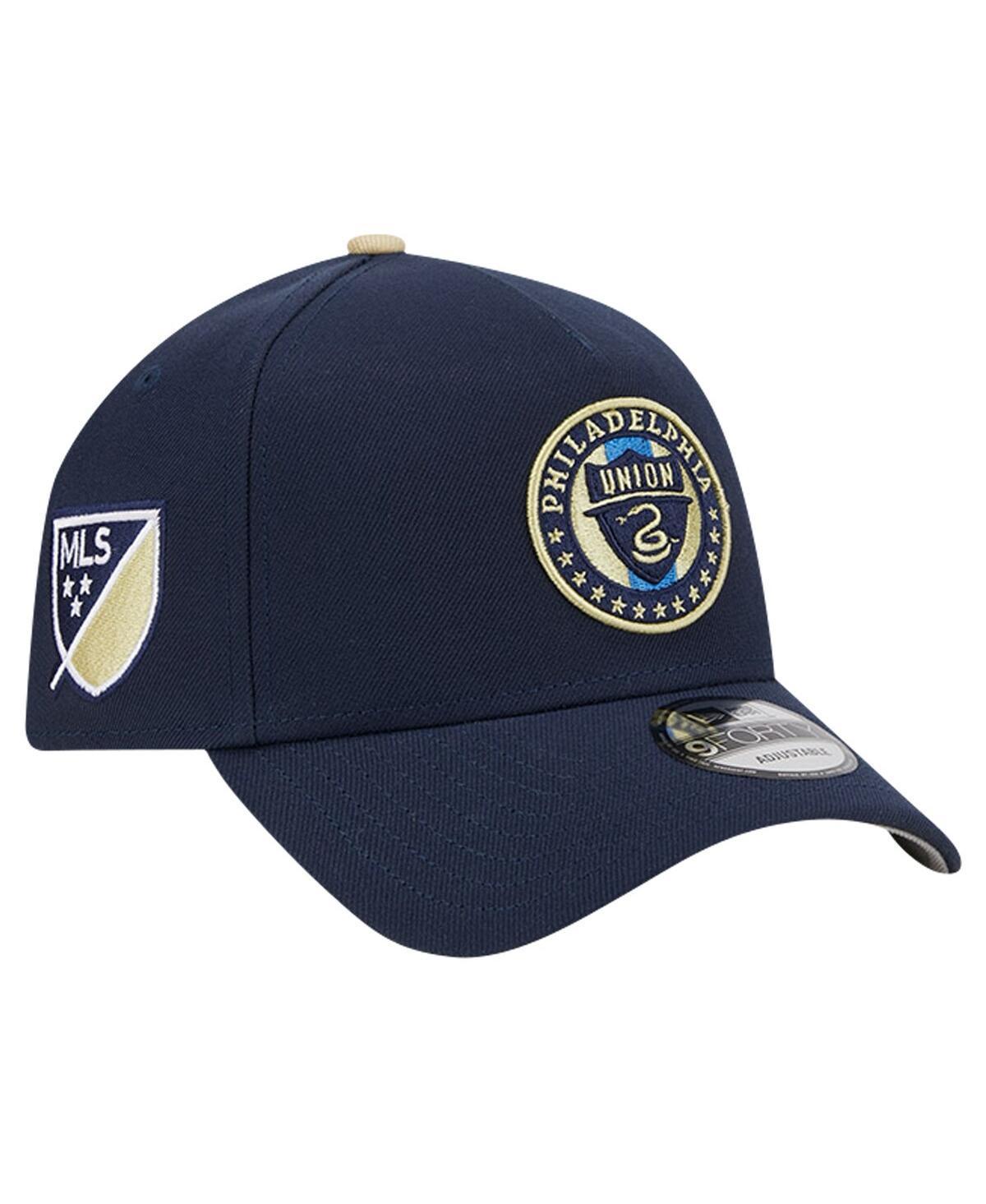 Mens New Era Philadelphia Union 2024 Kick Off Collection 9FORTY A-Frame Adjustable Hat, Blue Product Image