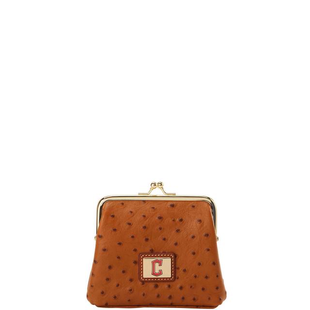 Dooney & Bourke Womens MLB Guardians Large Framed Purse in Caramel, Coated Cotton Product Image