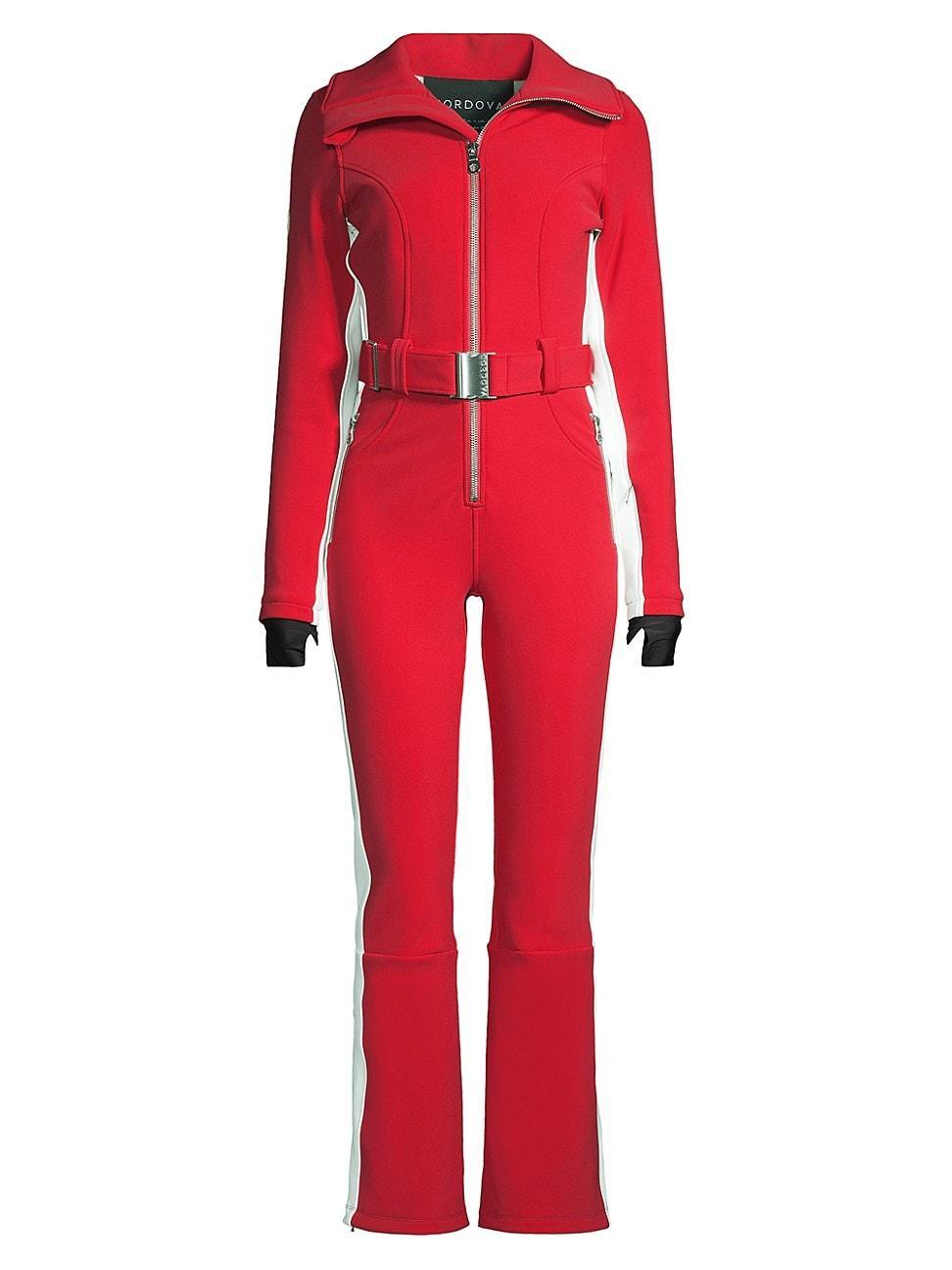 Womens Belted Ski Jumpsuit Product Image