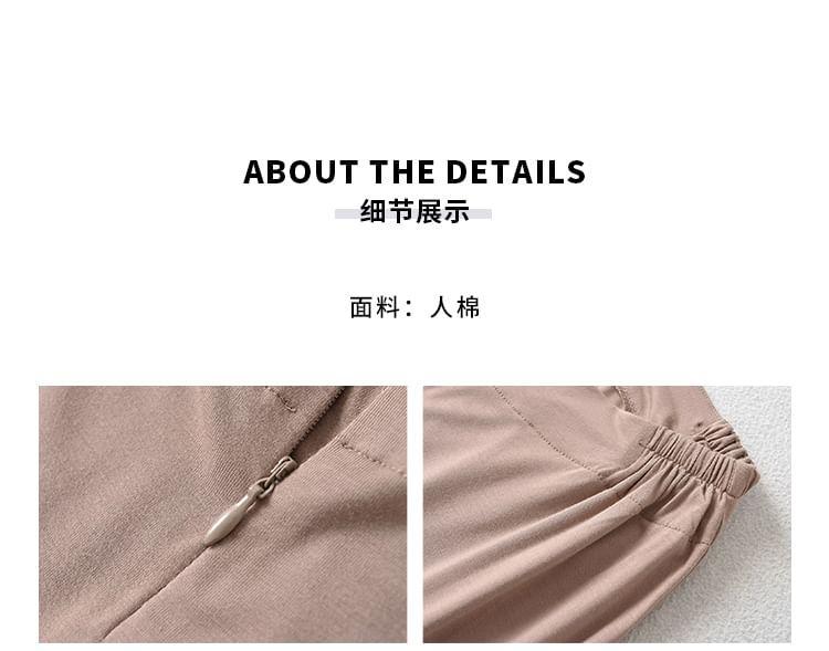 High Rise Plain Ruched Wide Leg Pants Product Image