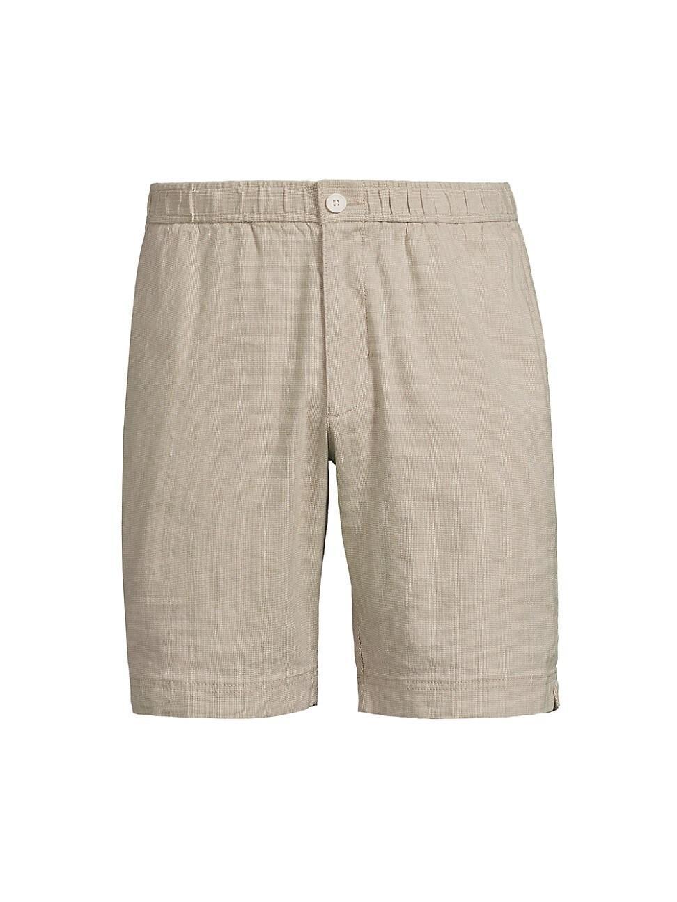 Mens Dockside Bay Herringbone Linen & Cotton-Blend Shorts Product Image