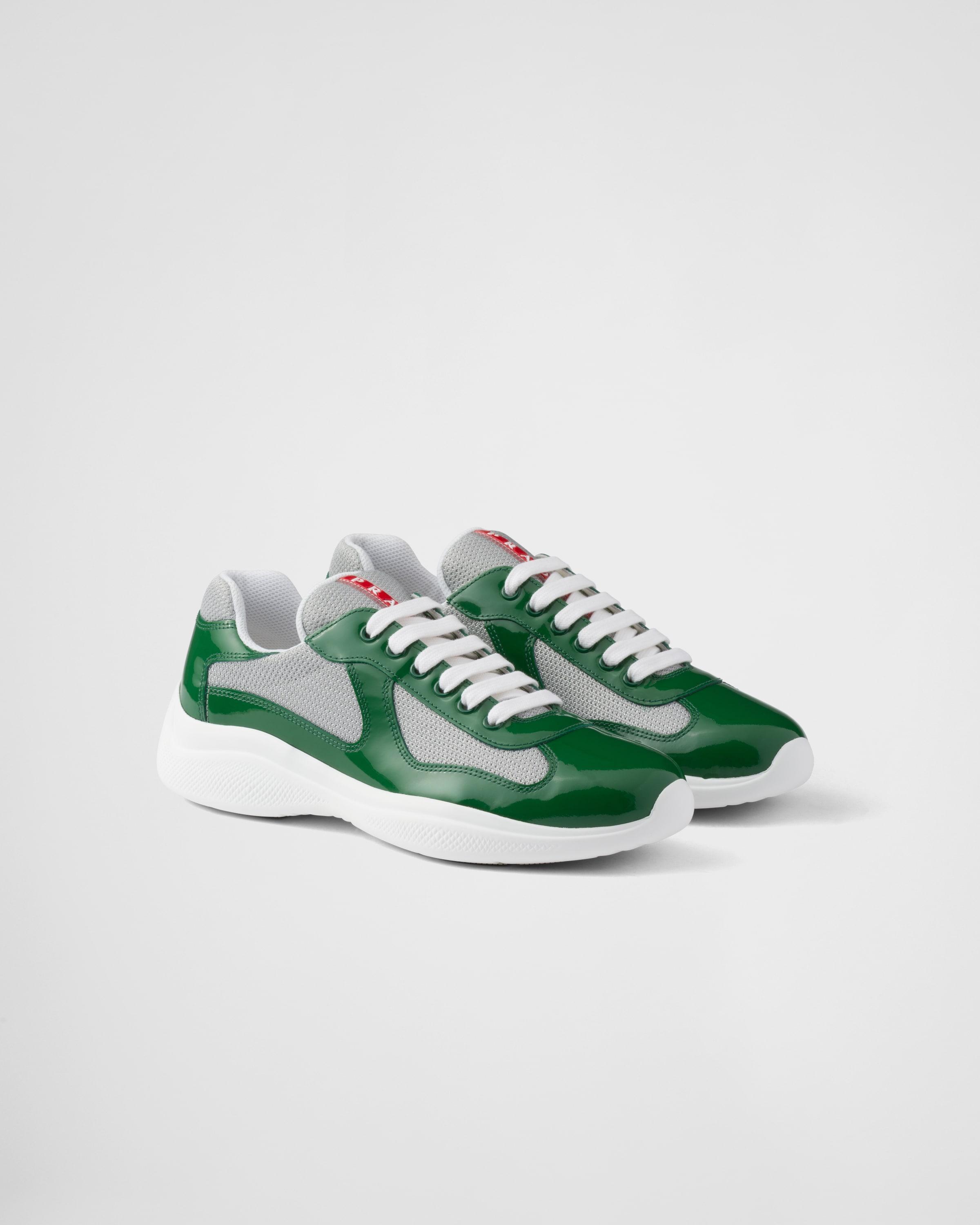 Patent leather and technical fabric Prada America's Cup sneakers Product Image