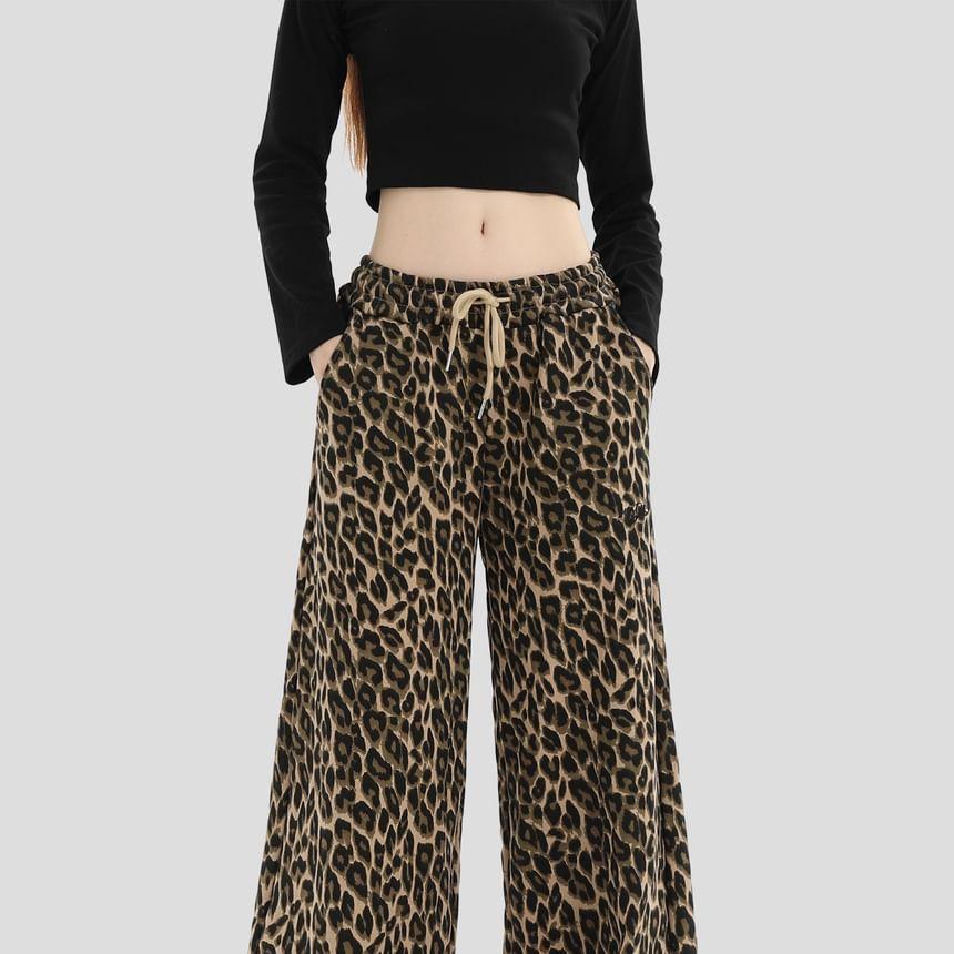 High Waist All Over Print Wide Leg Pants Product Image