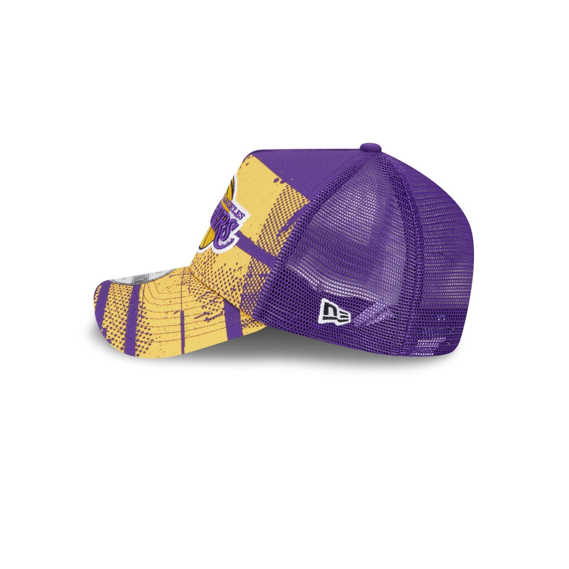 Los Angeles Lakers 2024 Tip-Off 9FORTY A-Frame Trucker Hat Male Product Image