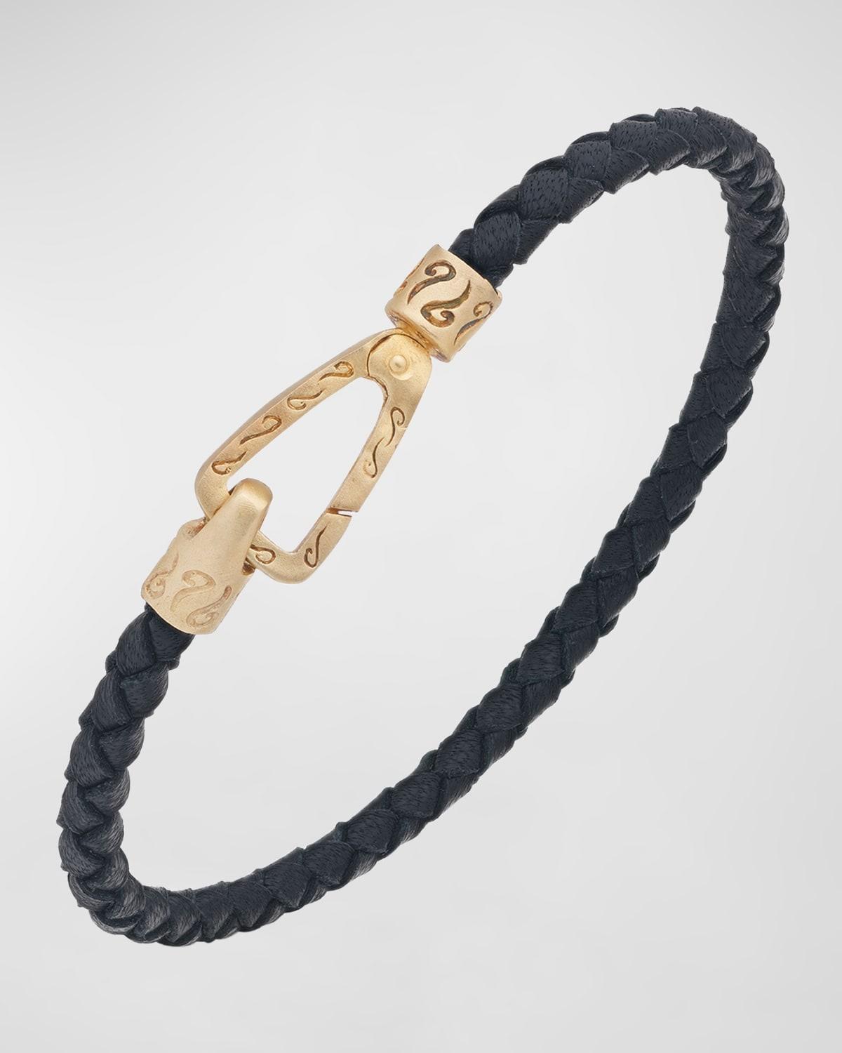 Mens Lash Woven Bracelet, Gold Product Image