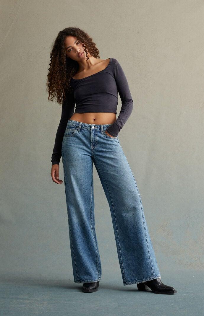 RARE DNM EDIT Womens Tinted Low Rise Baggy Jeans - product image