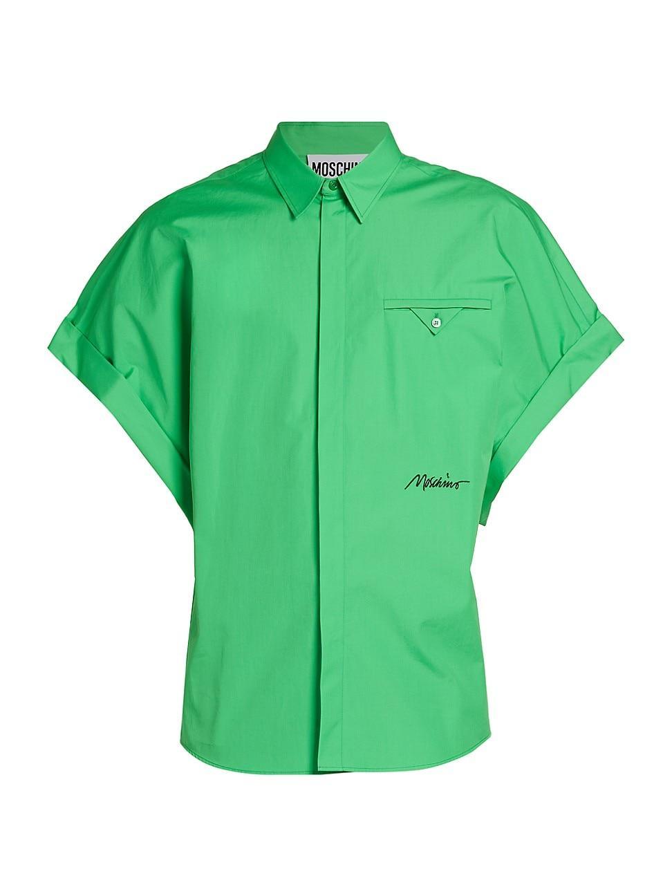 Mens Signature Logo Button-Front Shirt Product Image