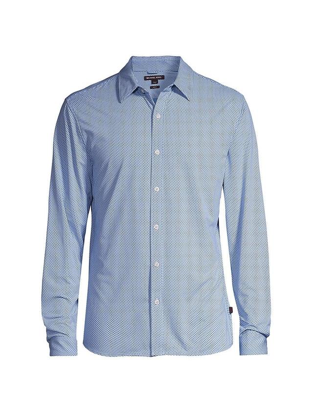 Mens Stretch Button-Front Slim-Fit Shirt Product Image