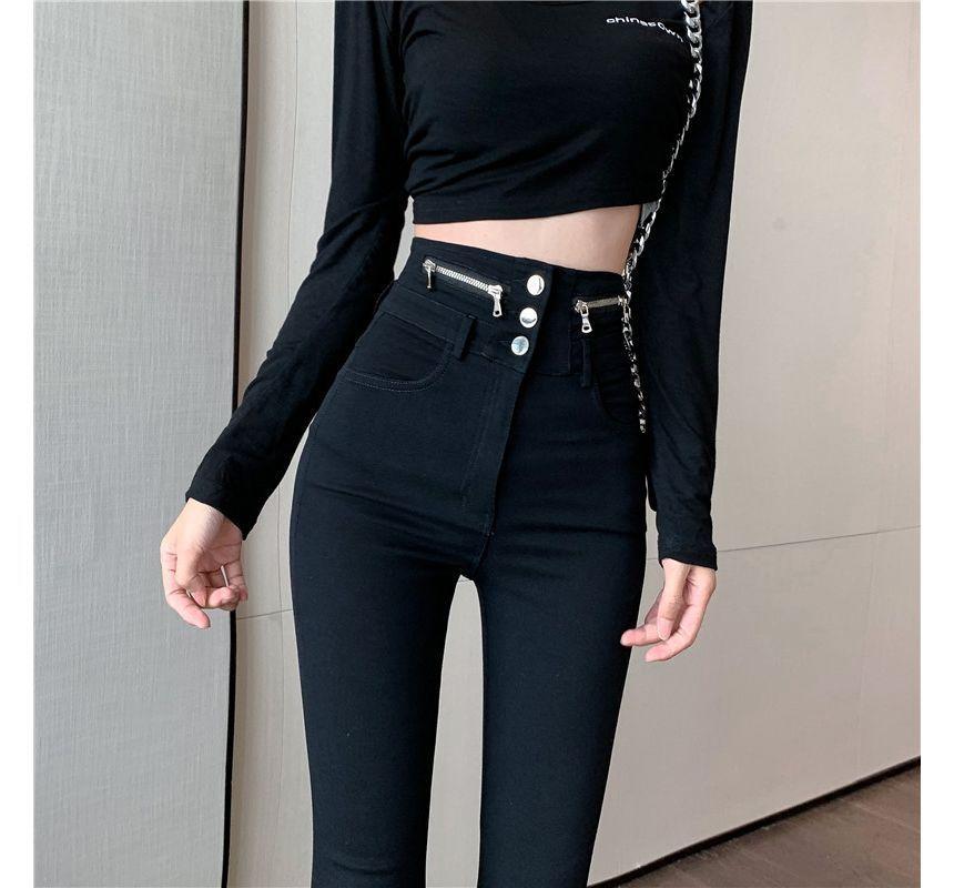 High Waist Skinny Jeans Product Image