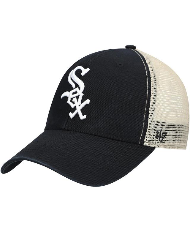 Mens 47 Black Chicago White Sox Flagship Washed Mvp Trucker Snapback Hat - Black Product Image