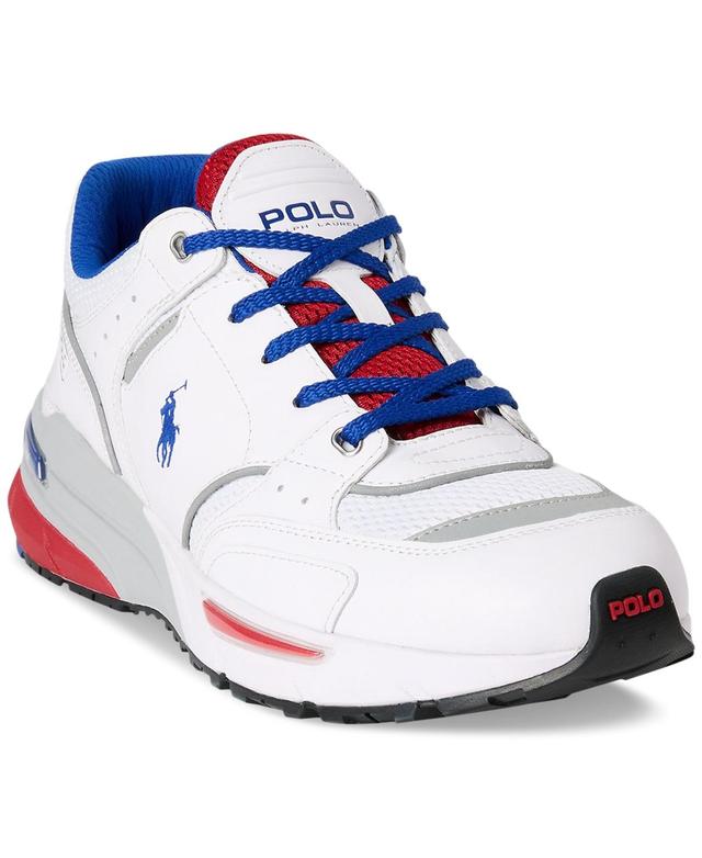 Polo Ralph Lauren Mens Trackster 200 Retro Sneaker - RED/WHITE Product Image