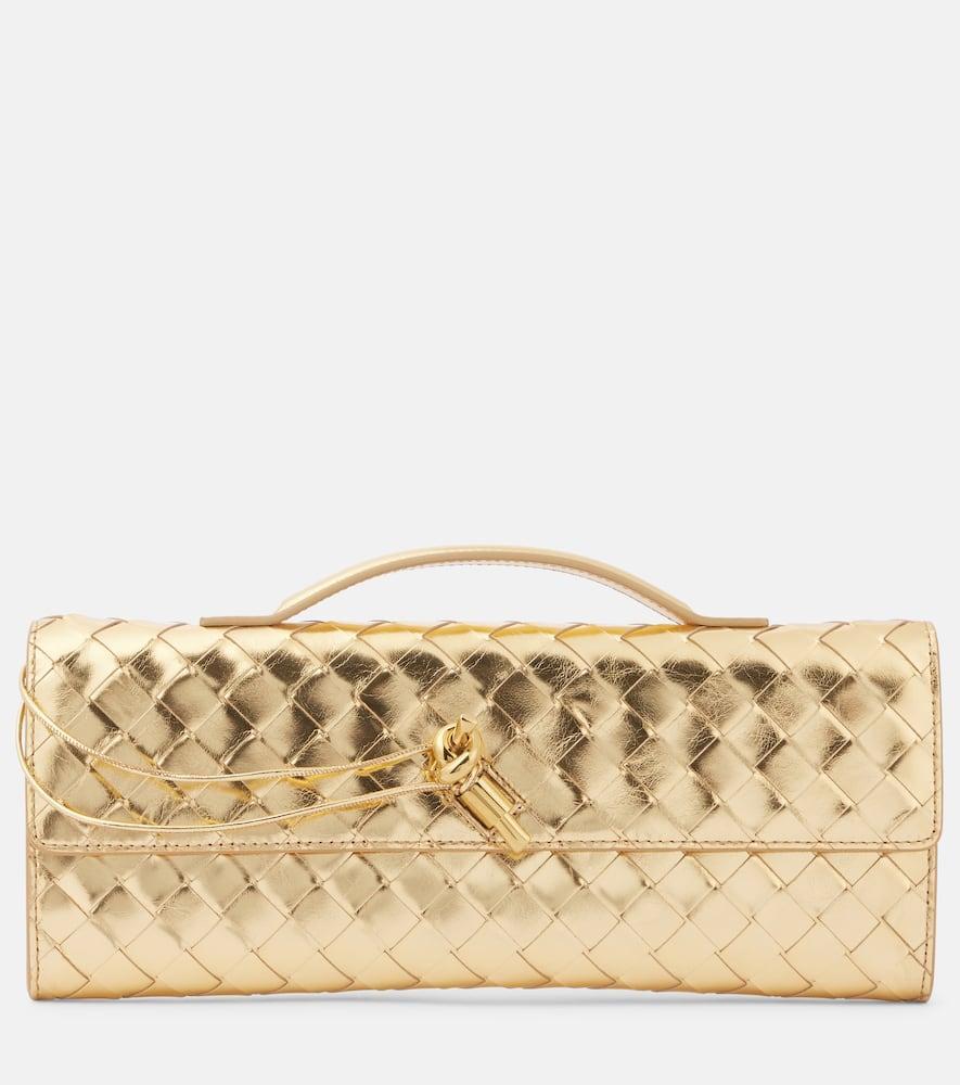 BOTTEGA VENETA Andiamo Clutch In Gold Product Image