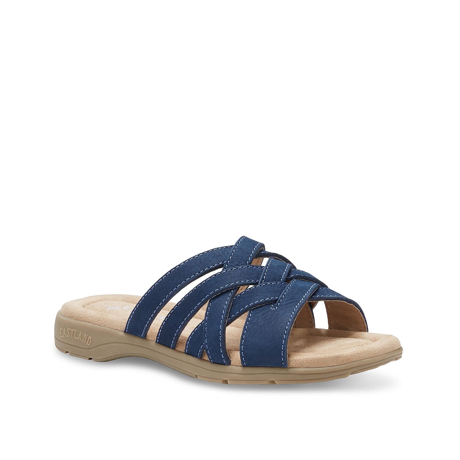 Eastland Hazel Womens Leather Slide Sandals Blue Product Image