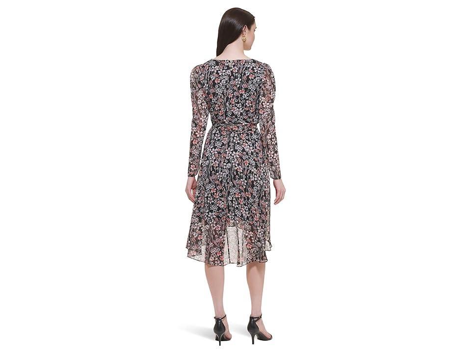 Tommy Hilfiger Woven Wrap Dress Multi) Women's Dress Product Image