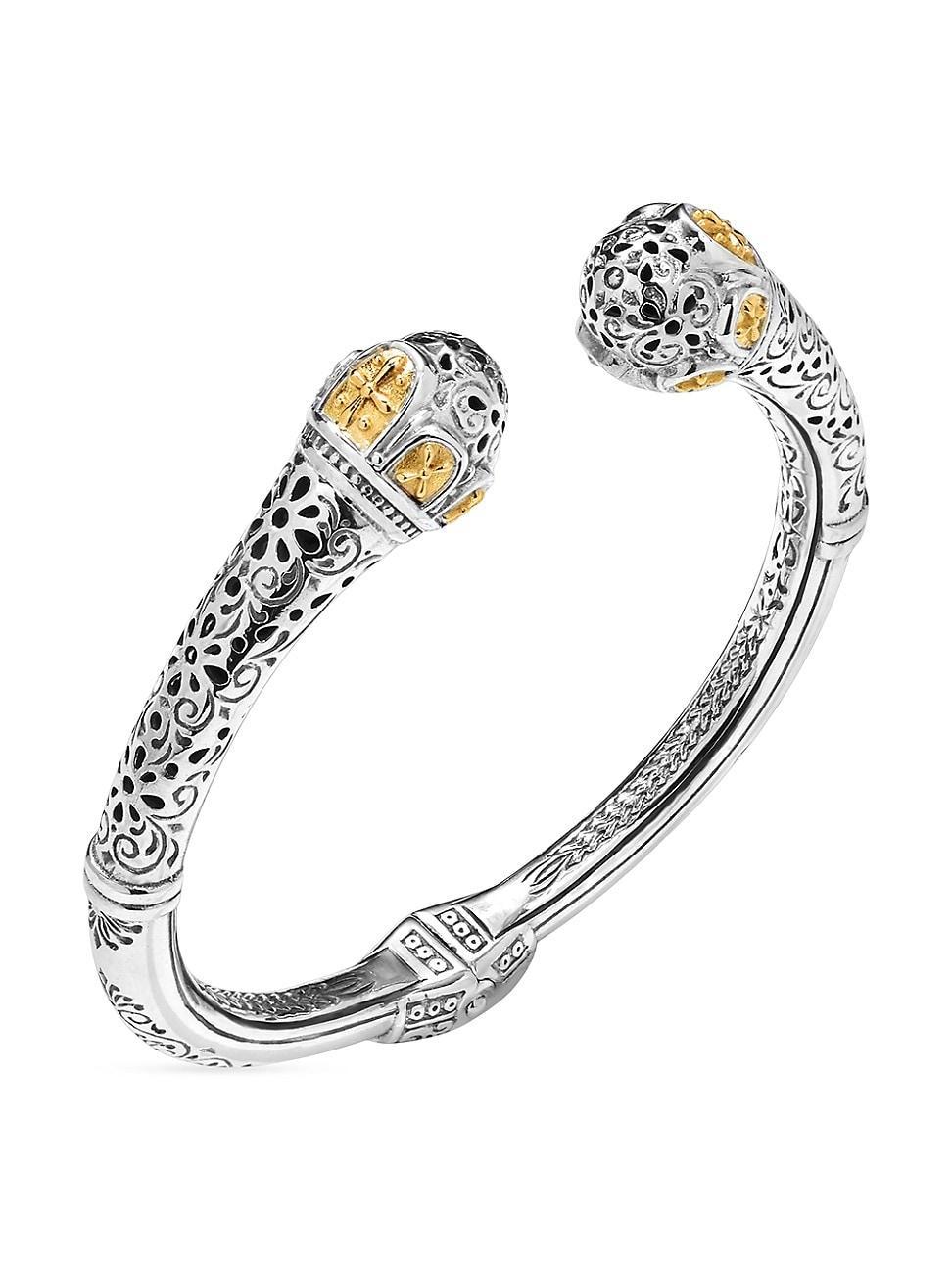 Dome Sterling Silver and 18K Gold Bracelet Product Image