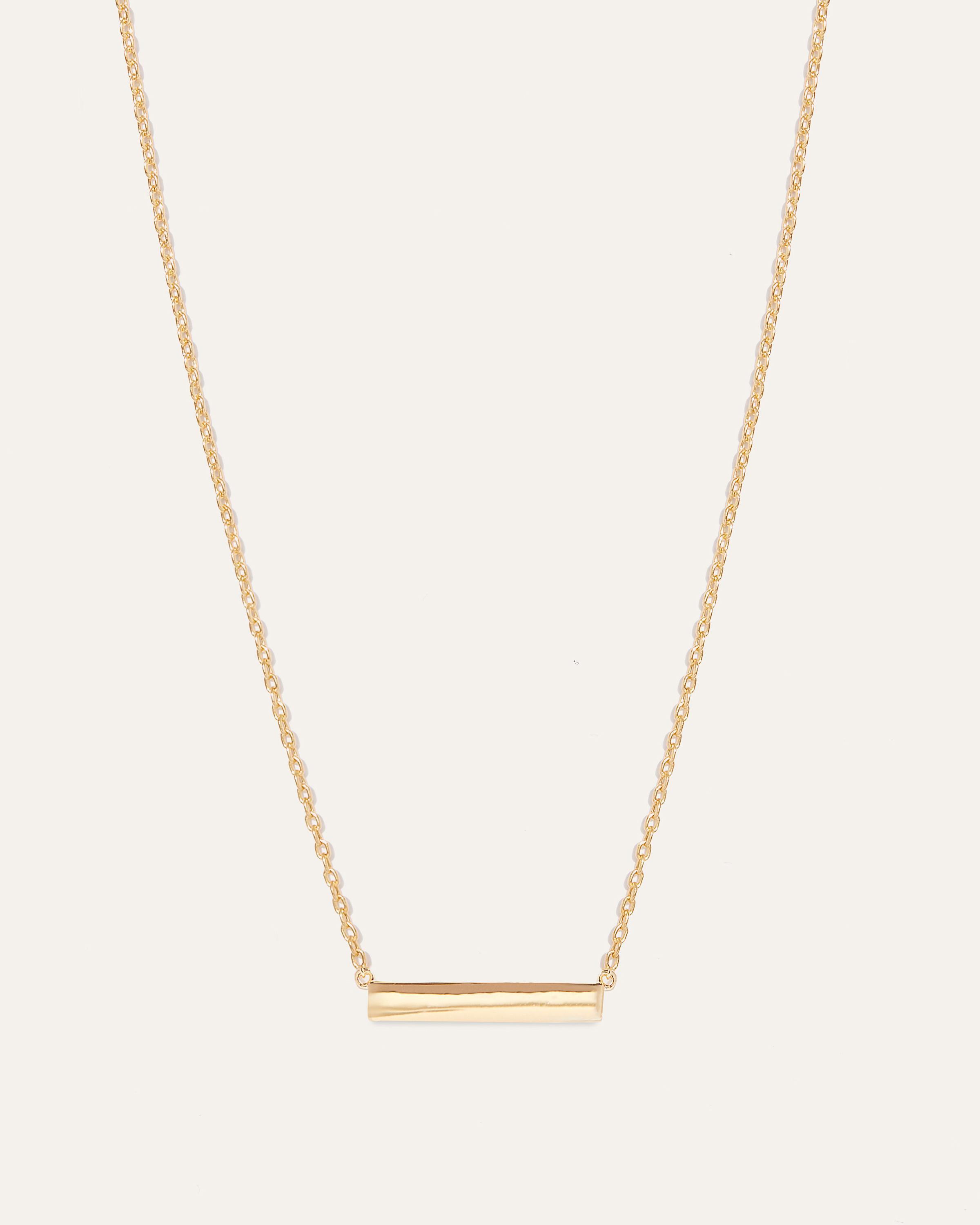 Womens Bar Necklace in Gold Vermeil by Quince Product Image