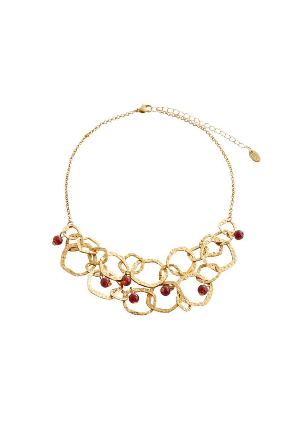 MANGO - Combined hoops necklace - One size - Women Product Image