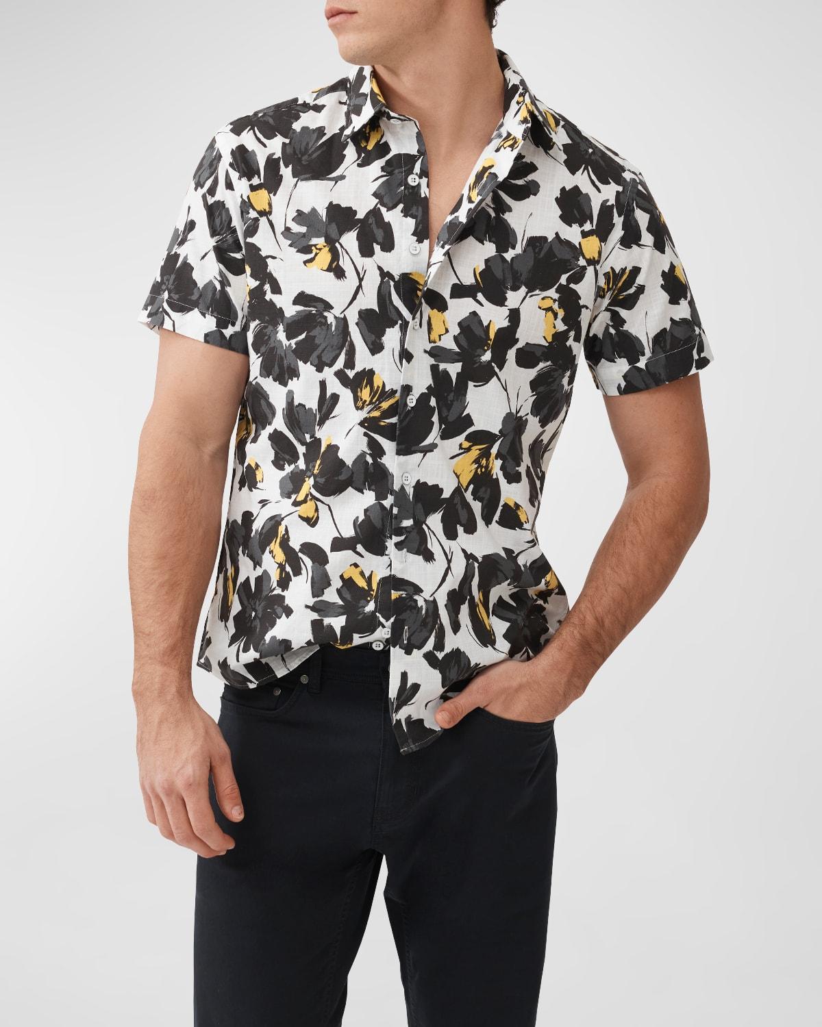 Mens Newcastle Floral-Print Short-Sleeve Shirt Product Image