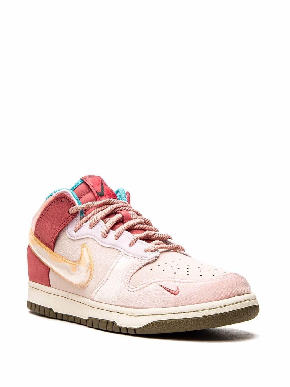 X Social Status Dunk Mid Sneakers In Pink Product Image