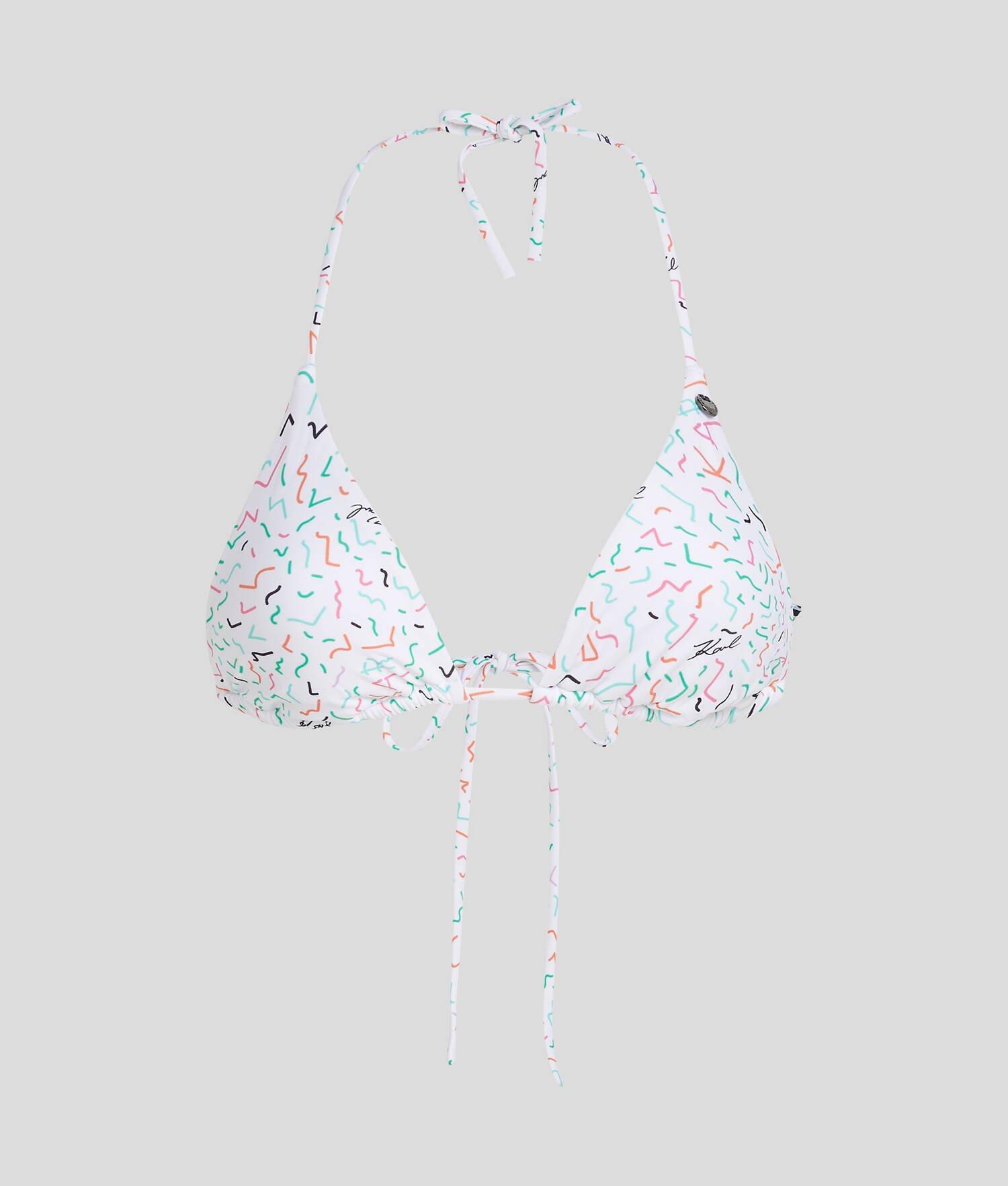 GEOMETRIC PRINT TRIANGLE BIKINI TOP Product Image