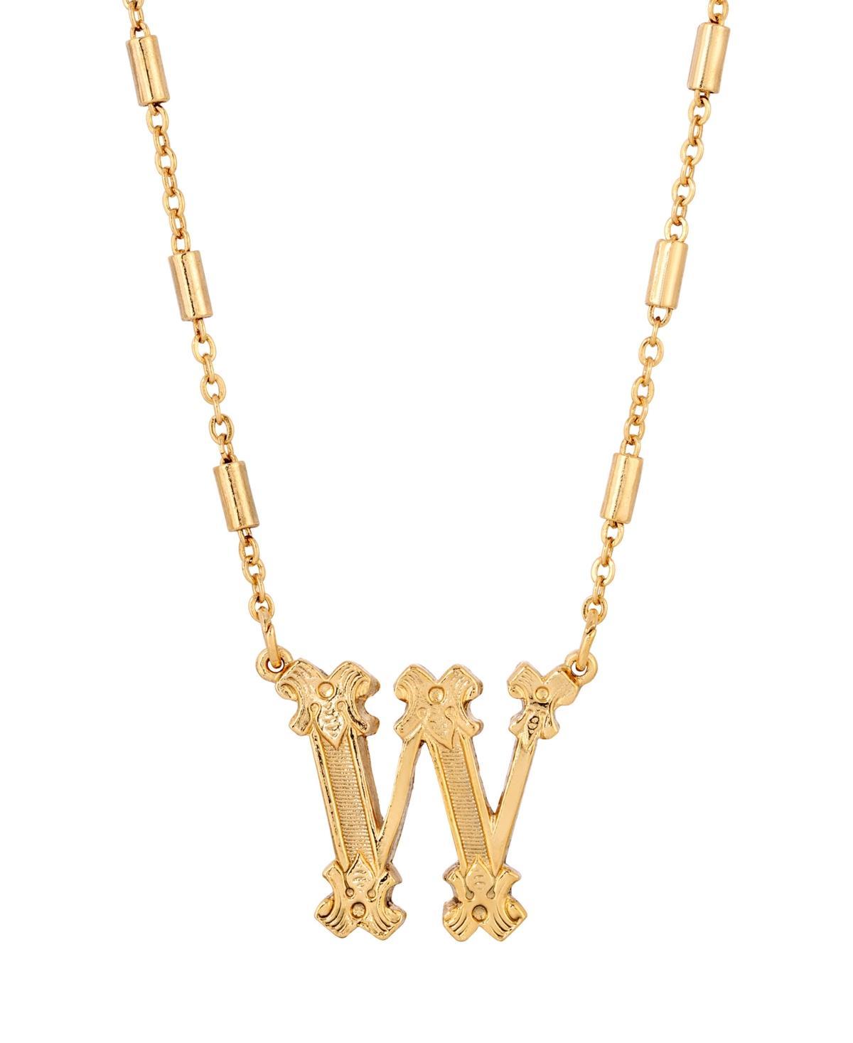 1928 Tone Initial W Pendant Necklace Product Image