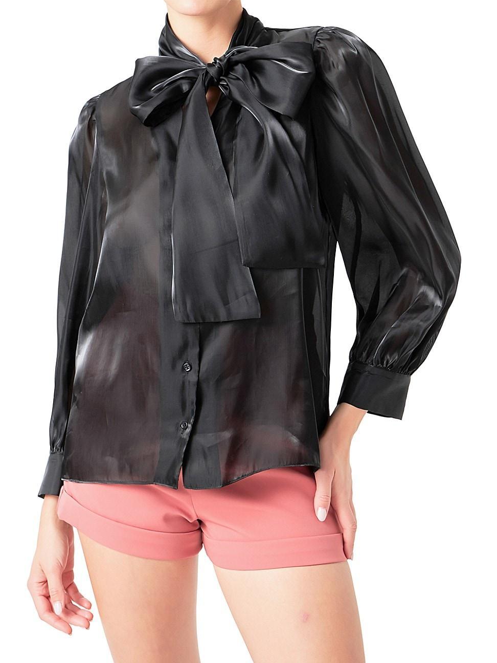 Womens Organza Blouse Top Product Image