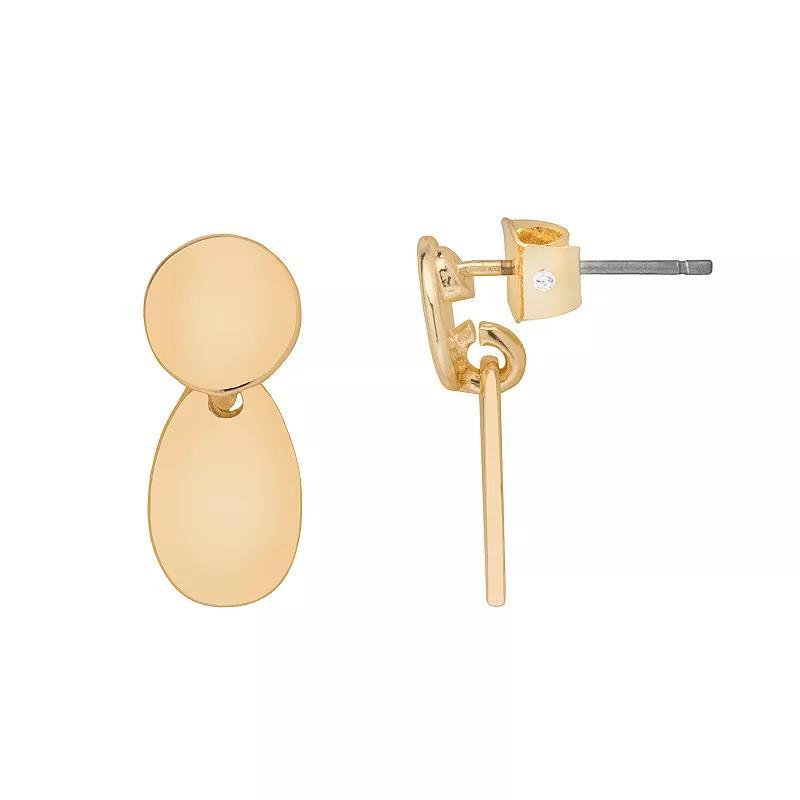 Womens LC Lauren Conrad Gold Tone Small Drop Earrings, None Product Image