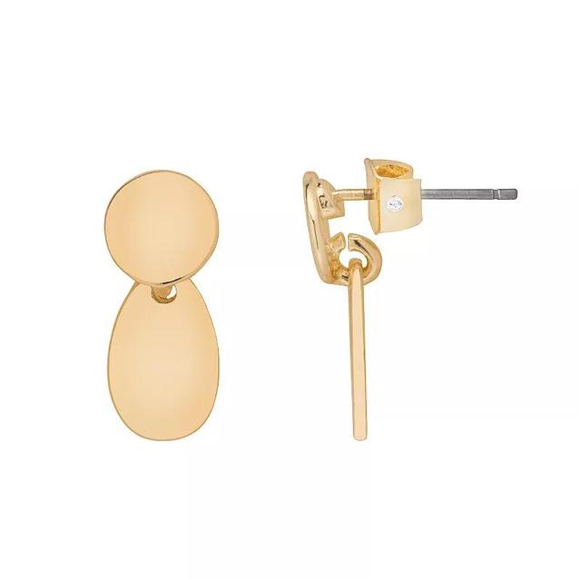 Womens LC Lauren Conrad Gold Tone Small Drop Earrings, None Product Image