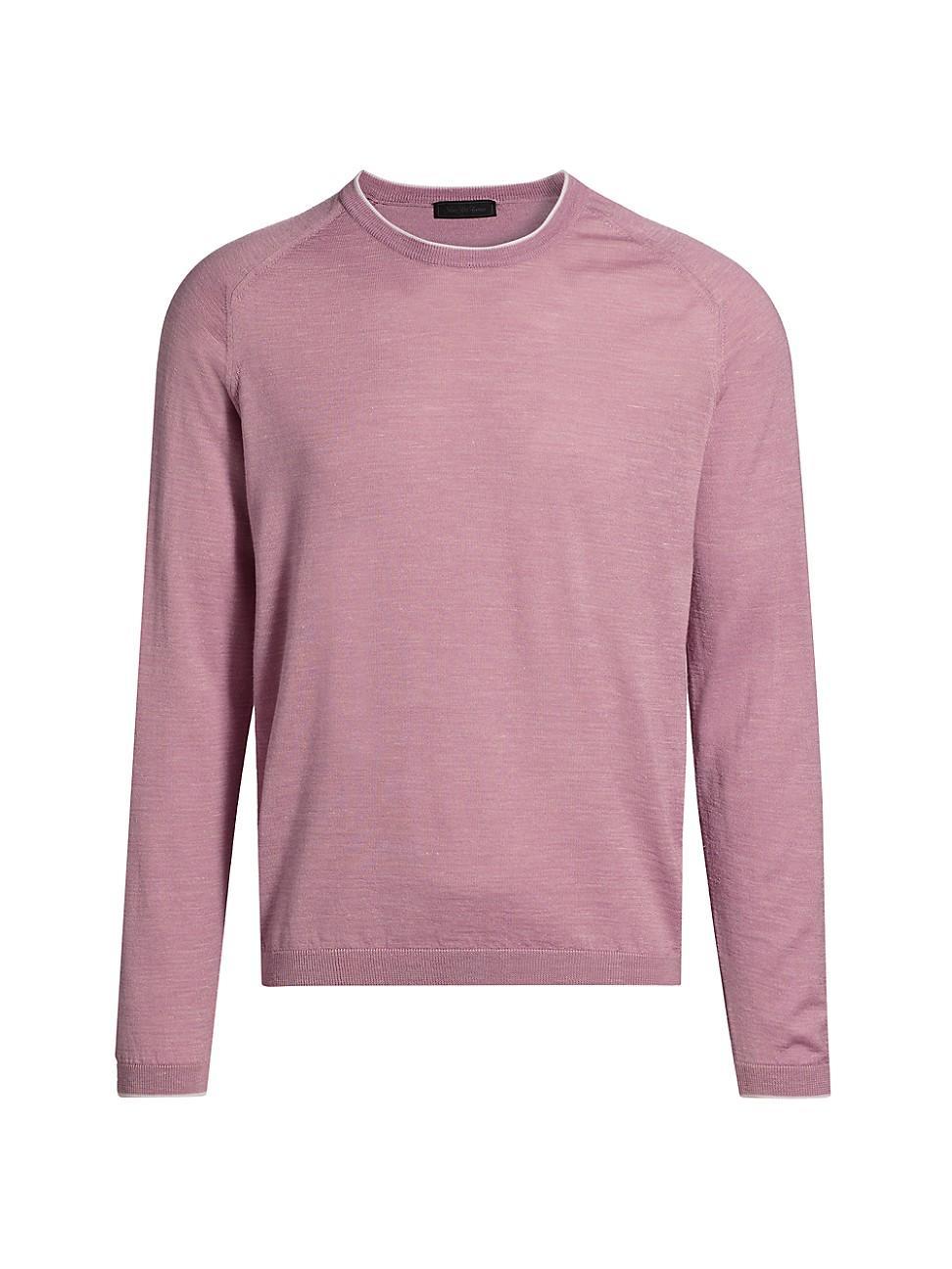 Mens COLLECTION Wool, Silk & Linen Sweater Product Image